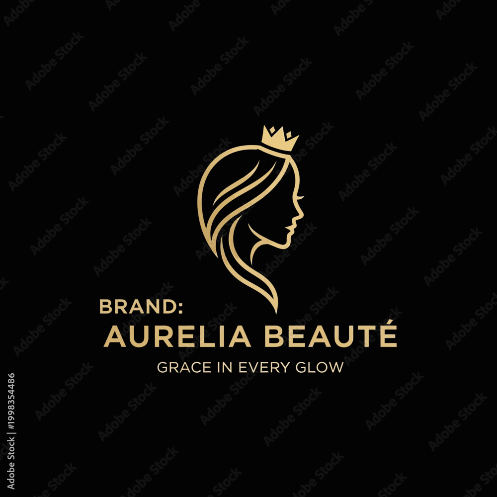 Fototapeta premium Aurelia Beaute Beauty Brand Logo Design.