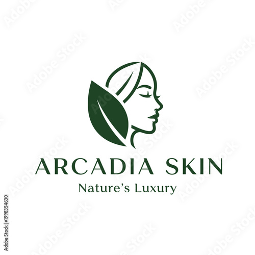 Green logo of Arcadia Skin product.