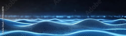 Abstract light wave illuminating darkness mesmerizing glow in deep space ethereal ambiance.