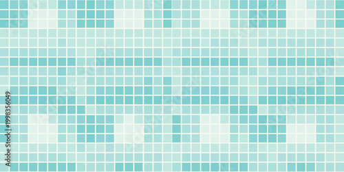 mosaic tile pattern with turquoise and aqua squares