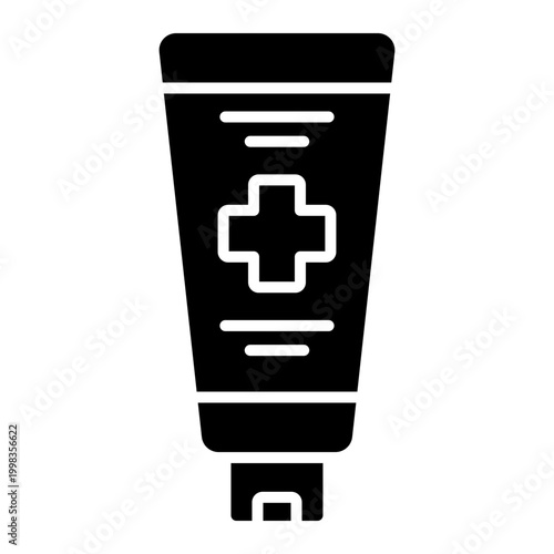 Tube of Ointment with Medical Cross Icon