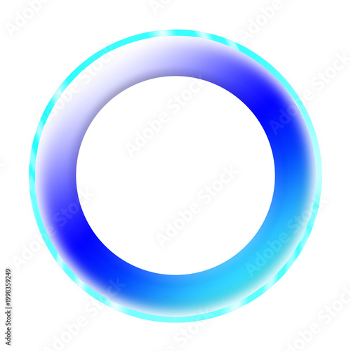blue round button