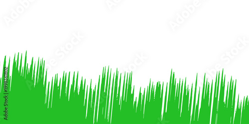 beautiful green grass with white background