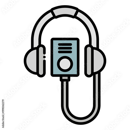 Museum Audio Guide Headphones Icon