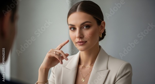 Confident businesswoman in office setting