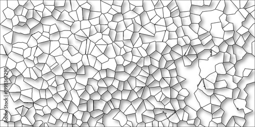 Abstract geometric tessellation pattern with irregular polygonal shapes and subtle drop shadows creating a textured background effect