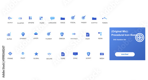 Original web platform icons illustrating productivity and communication tools for a digital workspace.