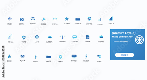 Modern app icons set showcasing diverse digital services and utilities on a clean background.