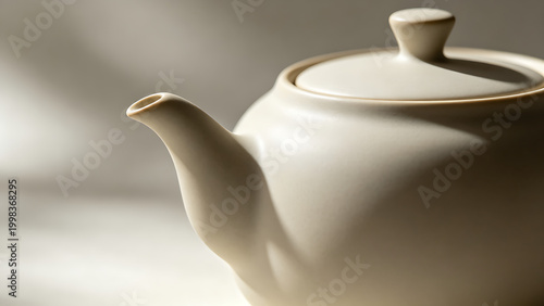 unanimity. A minimalist ceramic teapot with a seamless spout and smooth curves. bar promotions, beverage menus, designed for food & beverage menus and cafe branding, enhances appetite appeal.