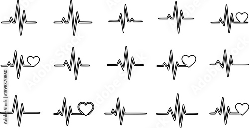 Heartbeat icon - vector illustration.