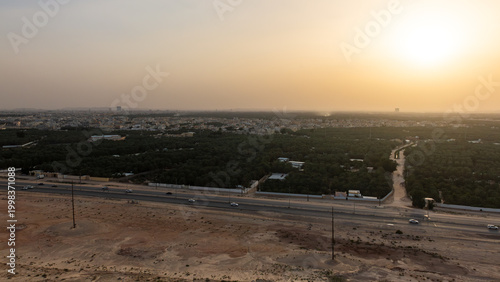 Scenic Views from Al Shuba Hanging Bridge Trail in Al Ahsa, Eastern Province near Al Hofuf, Saudi Arabia. 18-April-2026