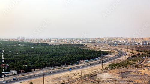 Scenic Views from Al Shuba Hanging Bridge Trail in Al Ahsa, Eastern Province near Al Hofuf, Saudi Arabia. 18-April-2026