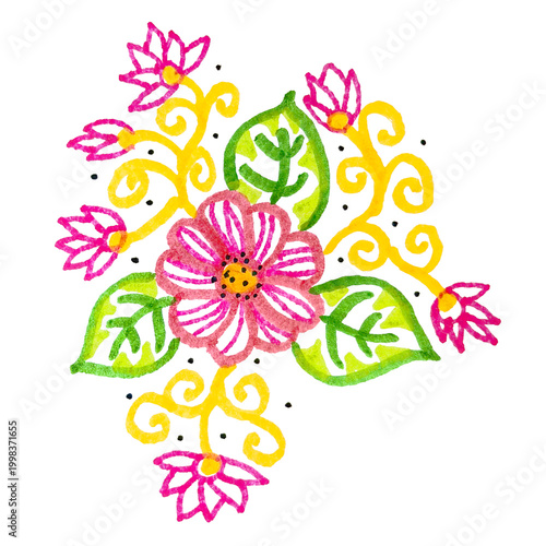 Colorful Hand Drawn Floral