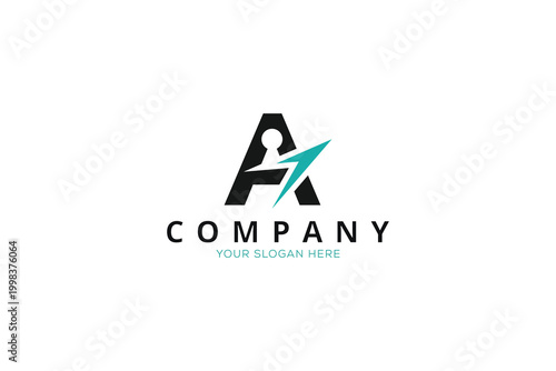 Free Download human letter a with business minimalist logo template - GFXLoad