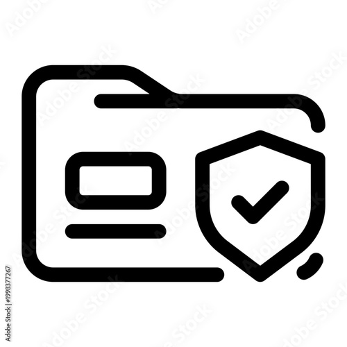 Secure folder Interface with Shield and Checkmark