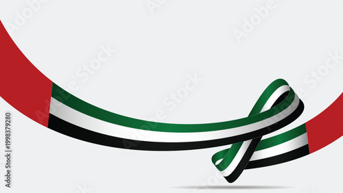 United Arab Emirates flag background vector design. Abstract of United Arab Emirates flag, suit for banner, backdrop, award, certificate, billboard and others