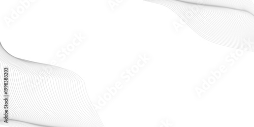 Abstract geometric wave pattern design with smooth flowing lines isolated on transparent background perfect for modern graphic layouts