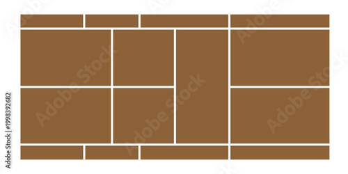Photo collage template. Mood board grid. Square picture frame. Photography album layout. Vector illustration .EPS 20 .