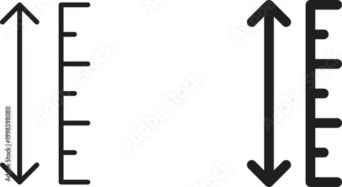 Adjustable height icon for social media, app, and web design. Vector illustration.