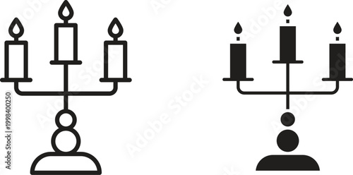 Candelabra icon for social media, app, and web design. Vector illustration.