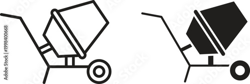 cement mixers icon for social media, app, and web design. Vector illustration.