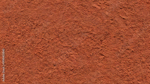 Deep terracotta red soil texture for desert landscape design and mediterranean architectural backdrop 8k high resolution sharp detail no text