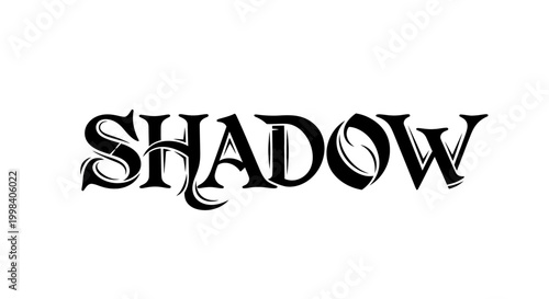 Slika na platnu Shadow text in Gothic style font.