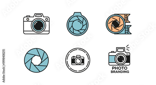 Photography and Camera Branding Icons Collection