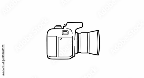 Digital Camera Line Art Icon
