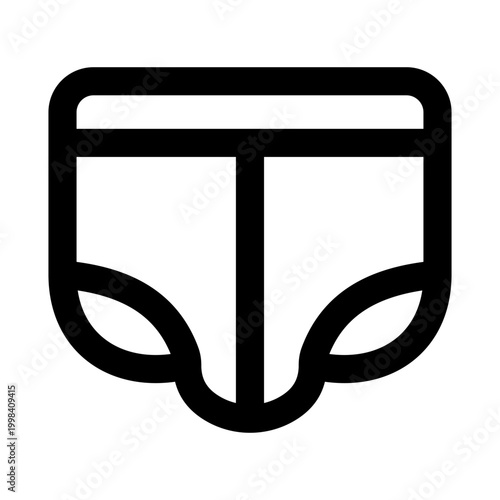 Boxer brief icon. Boxer brief modern line icon with clean style representing men underwear comfort clothing and daily wear essentials concept