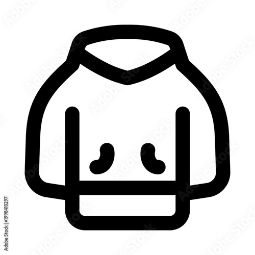 Hoodie icon. Hoodie modern line icon with clean style representing clothing fashion outerwear comfort and casual wear concept
