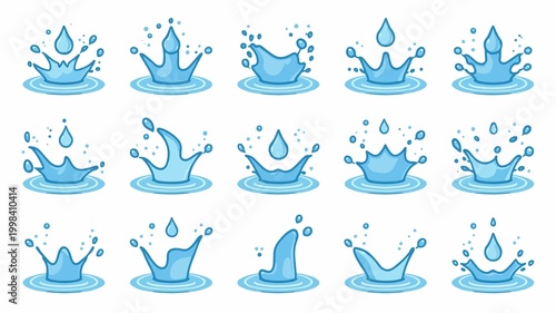 set of water symbols