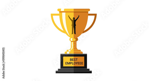 Golden Trophy for Best Employee Achievement and Recognition.