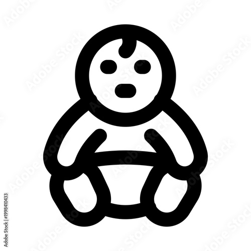 Baby boy icon. Baby boy modern line icon with clean style representing infant boy childhood care innocence and early development concept