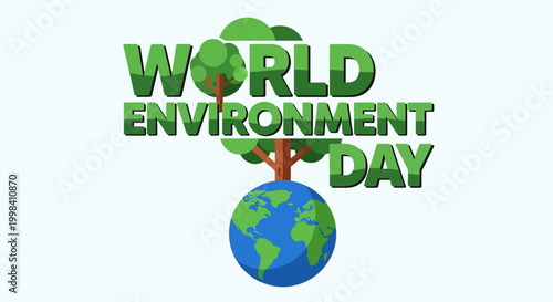 World Environment Day awareness campaign logo.