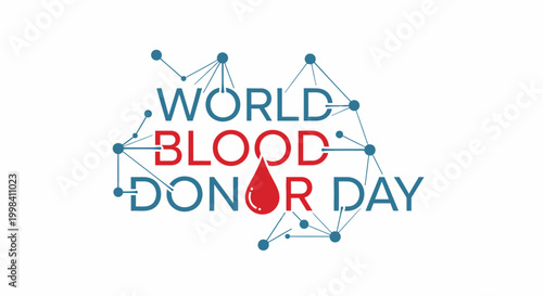 World Blood Donor Day awareness campaign logo.