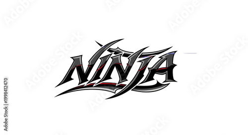 Dynamic Ninja logo with sharp stylized lettering and a powerful aggressive aesthetic.