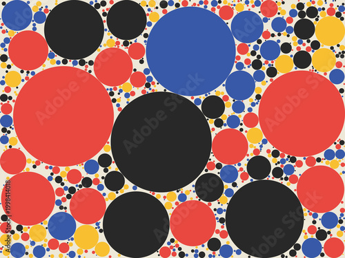 Circle Packing Apollonian Fractal Pattern Background