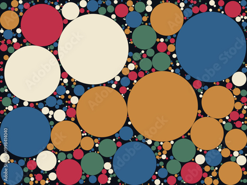 Circle Packing Apollonian Fractal Pattern Background