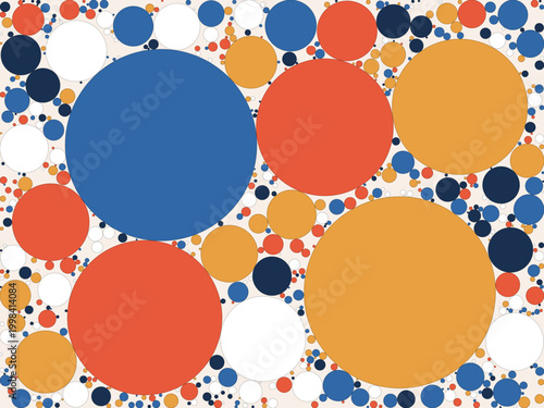 Multi-Scale Circle Composition Decorative Background