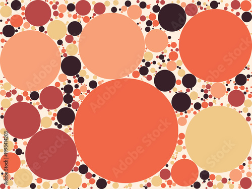 Multi-Scale Circle Composition Decorative Background