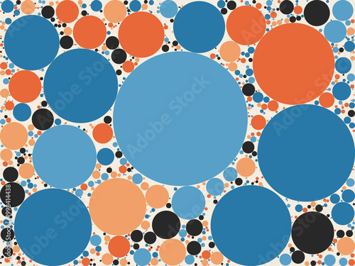 Apollonian Circle Gasket Abstract Mathematical Pattern