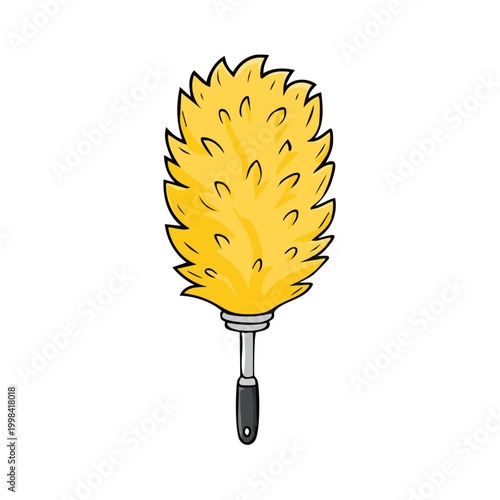 Bright Yellow Feather Duster for Cleaning Dust and Cobwebs