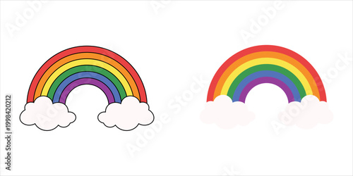 LGBTQ Pride Month Rainbow Stickers Set with Heart Star and Pride Flag for Equality