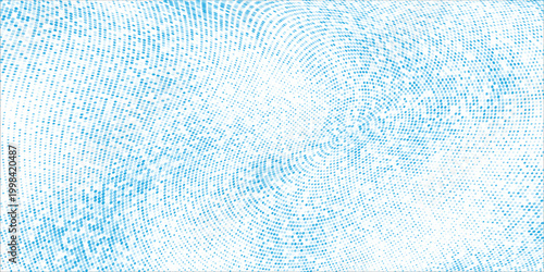 Creative abstract pattern radiates from center, soft blue tones dominate with abstract layered rings and luminous texture effects, creative background