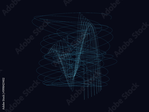 Parametric Pendulum Pattern Scientific Poster Design