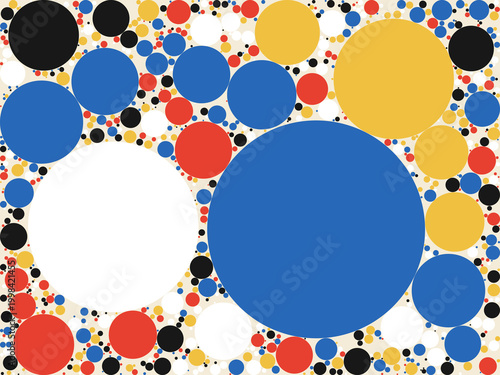 Multi-Scale Circle Composition Decorative Background