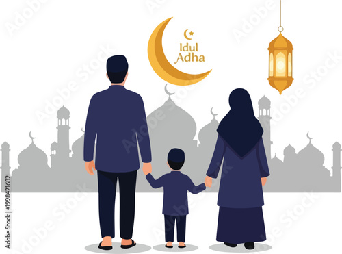 Family in front mosque 1.