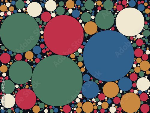 Apollonian Circle Gasket Abstract Mathematical Pattern