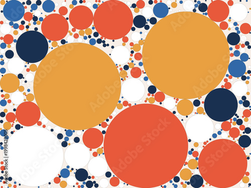 Circle Packing Apollonian Fractal Pattern Background